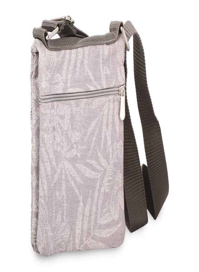 Walletsnbags Twin Side waxedcanvas Floral Print Travel Pouch/Sling Bag (Grey) - Image 2